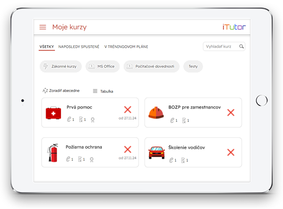 Moduly LMS iTutor