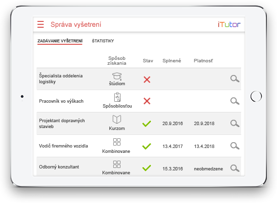 Moduly LMS iTutor